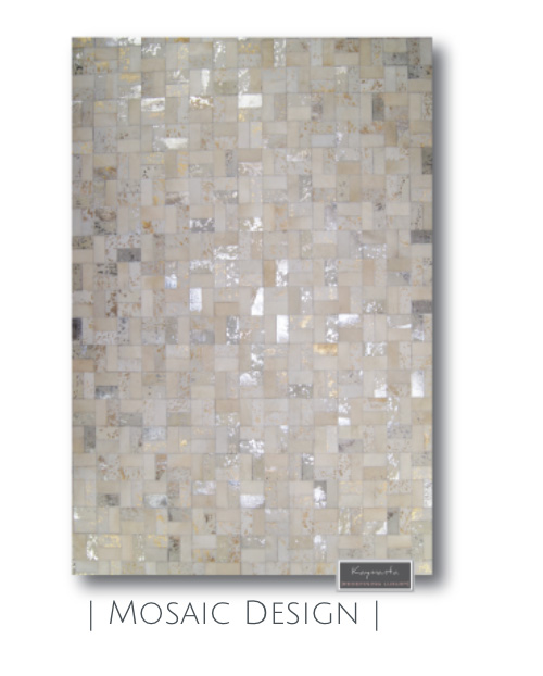 Mosaic Design | Natural Cowhide Rug