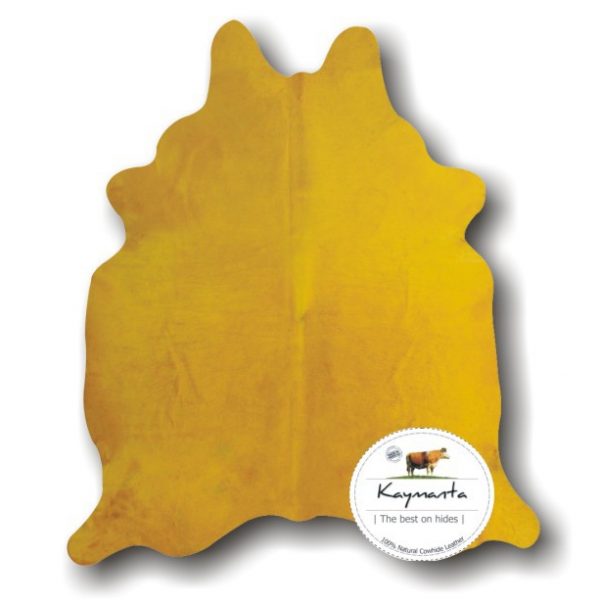 Mustard Yellow| Dyed Hair on Cow Leather Rug