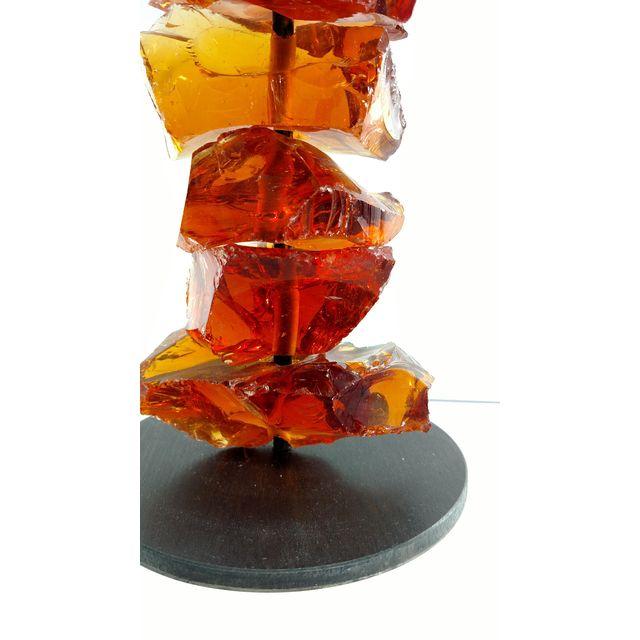 Murano Amber Glass Candlestick