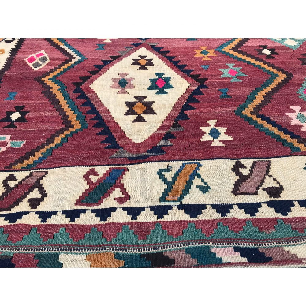 Persian Hand-Woven Kilim Rug, From Iran, Vintage