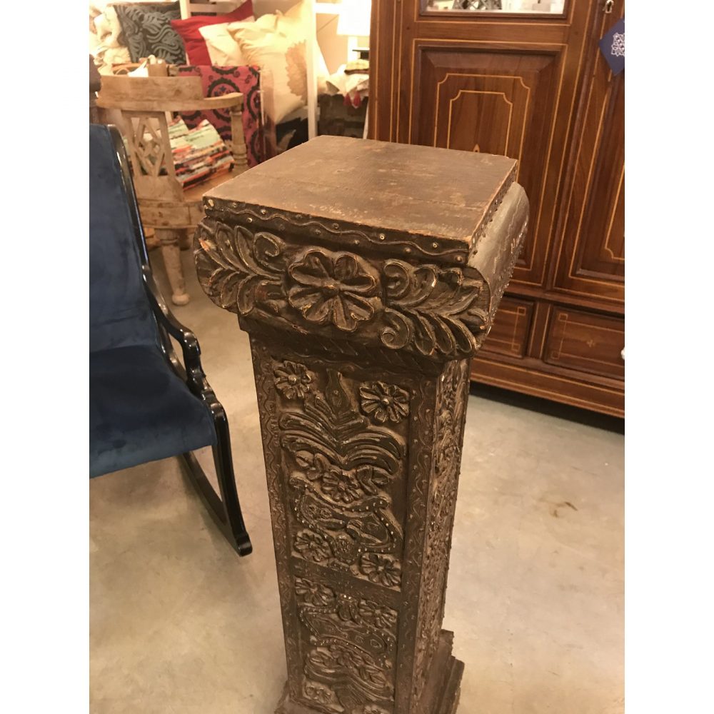 Solid Wood Hand Carved Pillar