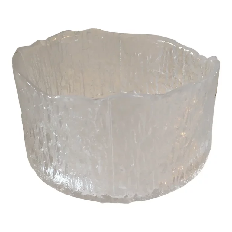 Skruf - Glass Molded and Textured Scalloped "Ice" Bowl