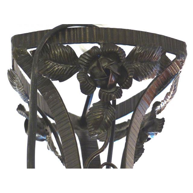 French Art Deco Iron Chandelier
