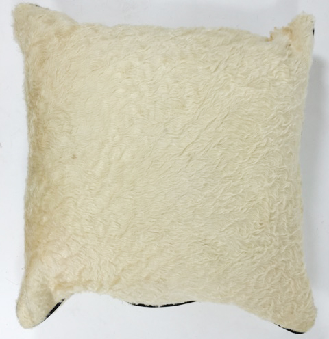 Lumbar longhair cowhide pillow