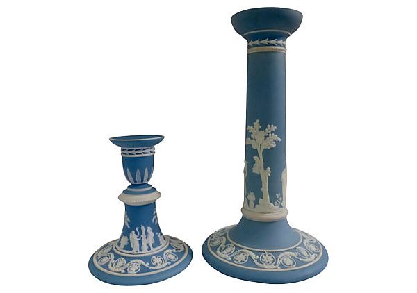 Collector’s Wedgwood Candleholders, S/2