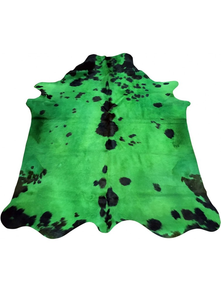 Green Spotted Dyed Cowhide Rug
