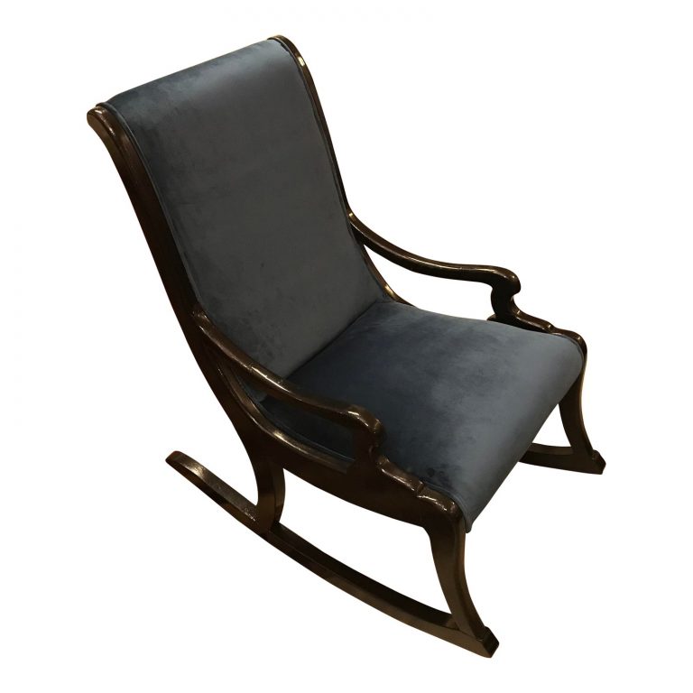 20th Century Traditional Blue Kids Rocking Chair