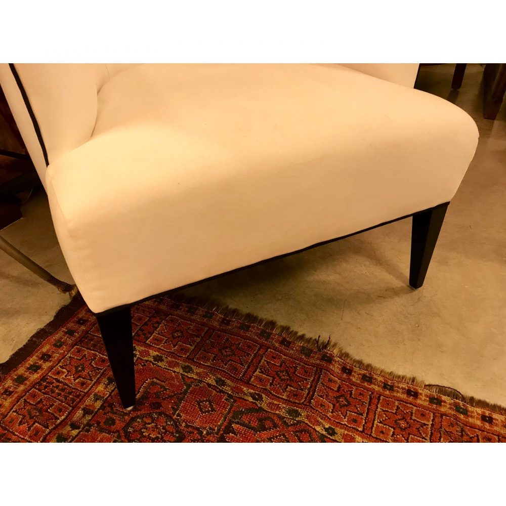 Custom-Made Classic Modern Lined Armchair
