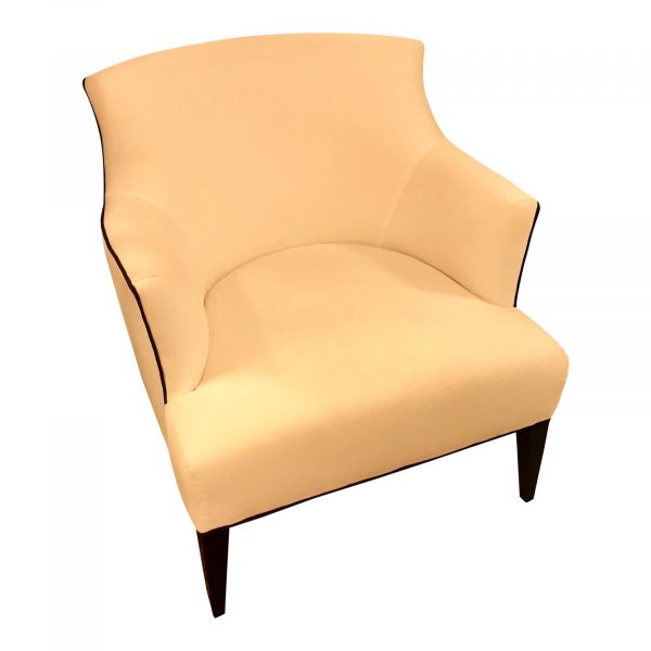Custom-Made Classic Modern Lined Armchair
