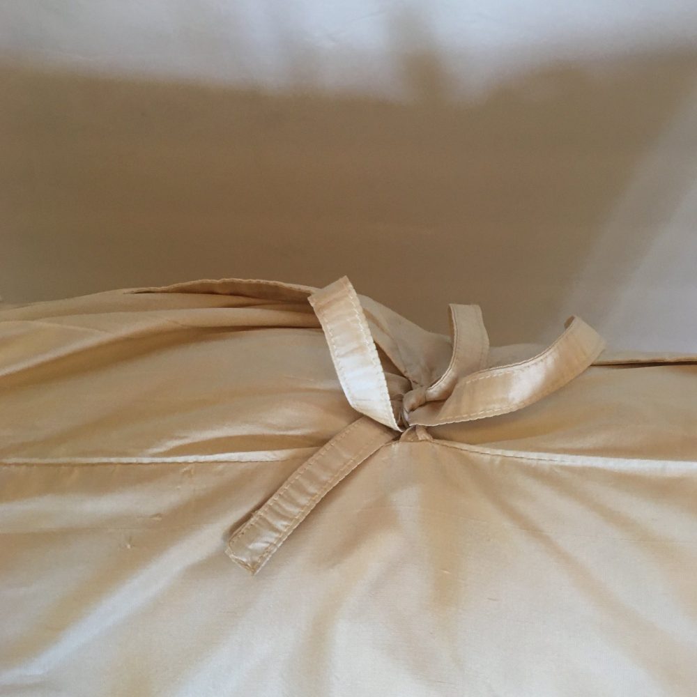 Custom Handmade Silk Pillow With Botanical Motif