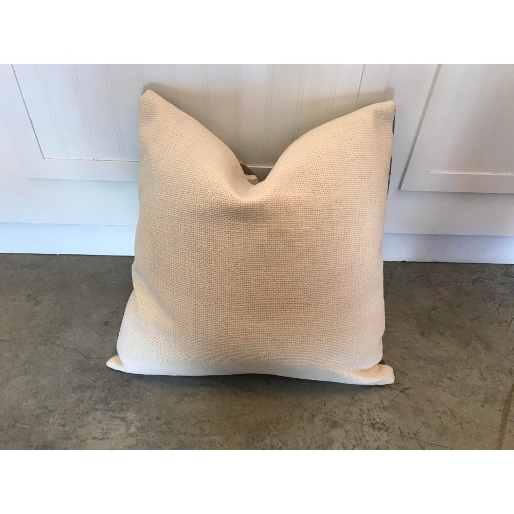 Custom Woven Printed Front and Solid Reverese Side Pillow