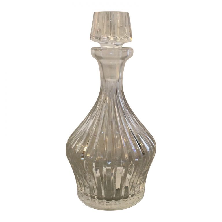 Fluted Glass Carafe With Stopper