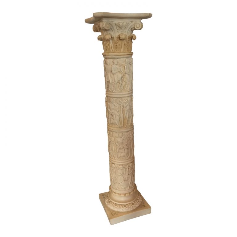 Greco - Roman Bone Colored Resin Pedestal