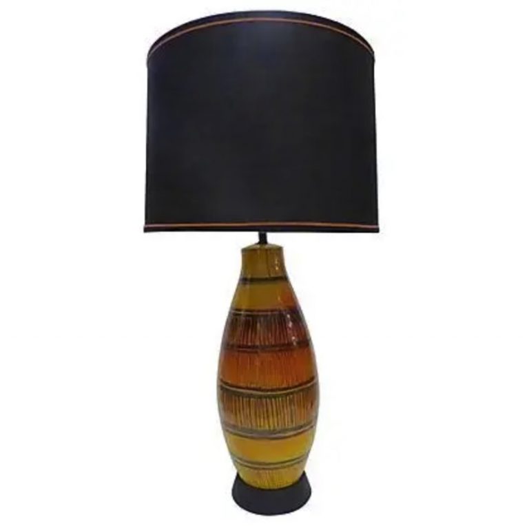 Mid-Century Table Lamp With Custom Shade